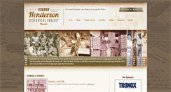 Desktop Screenshot of hendersonhistoricalsociety.org