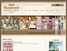 Tablet Screenshot of hendersonhistoricalsociety.org